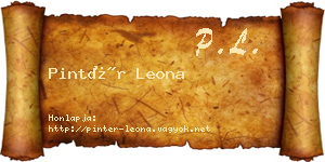Pintér Leona névjegykártya